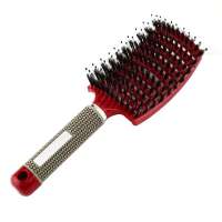 QY Hair Scalp Massage Comb Bristle & Nylon Hairbrush Wet Curly Detangle Hair Brush for Salon Hairdressing Styling Tools