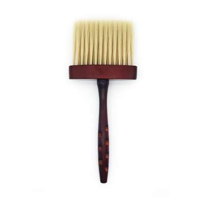 Hot sale Eco-friendly Barber Salon Hair cut professional wood handle Neck Brush with ultra soft Nylon bristle