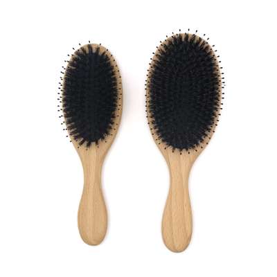 Hot sale Eco-friendly WOOD HANDLE AIR CUSHION BOAR HAIR BRUSH comb