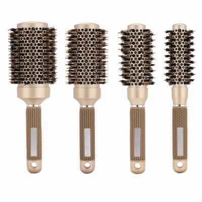 Hot sale Amazon roll Hair Salon tools mini curly Heat Resistant Hairdressing styling brush comb